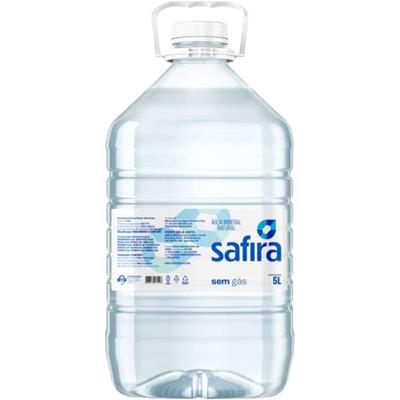 ÁGUA MINERAL NATURAL SEM GÁS SAFIRA 5L