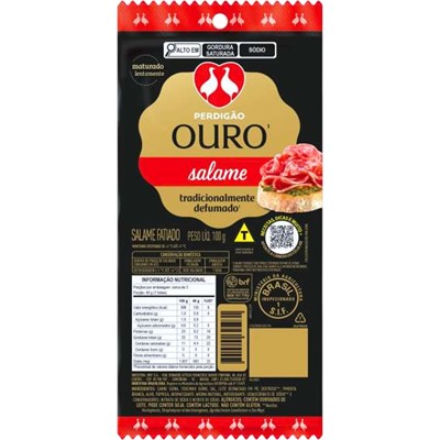 SALAME FATIADO DEFUMADO PERDIGÃO 100G