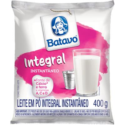 LEITE EM PÓ INTEGRAL INSTANTÂNEO BATAVO 400G
