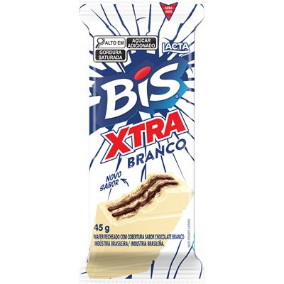 WAFER COBERTURA CHOCOLATE BRANCO BIS LACTA 45G