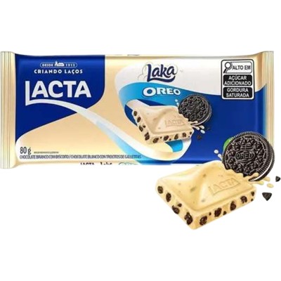 CHOCOLATE BRANCO LAKA OREO LACTA 80G