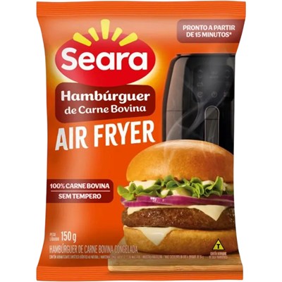HAMBÚRGUER DE CARNE BOVINO AIR FRYER SEARA 150G