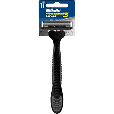 APARELHO BARBEAR CARVÃO PRESTOBARBA3 GILLETTE 1UN