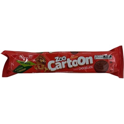 BISCOITO RECHEADO CHOCOLATE ZOO CARTOON PARATI 85G