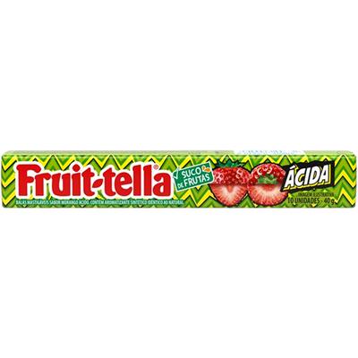 BALA ÁCIDA SABOR MORANGO FRUIT-TELLA 40G