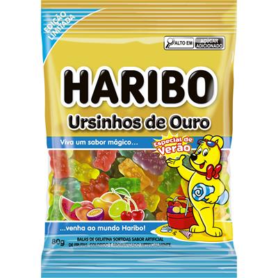 BALA DE GELATINA URSINHOS DE OURO HARIBO 80G