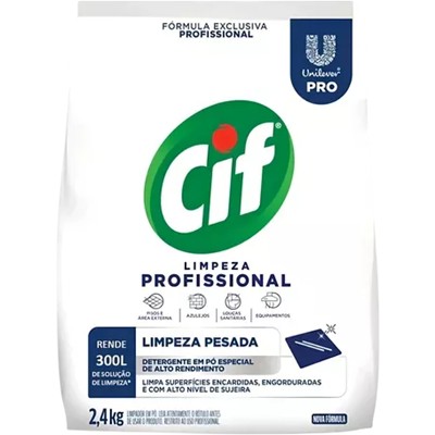 SABÃO EM PÓ LIMPEZA PESADA PROFISSIONAL CIF 2,4KG