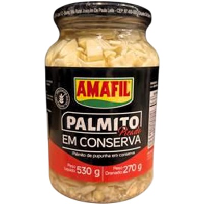 PALMITO PICADO EM CONSEREVA AMAFIL 530G