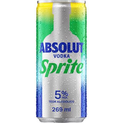 BEBIDA MISTA ALCOÓLICA ABSOLUT VODKA SPRITE 269ML