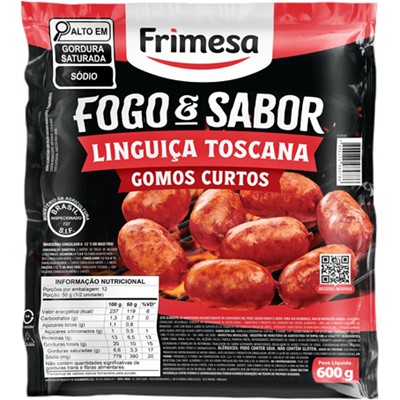 LINGUIÇA CALABRESA TOSCANA GOMO CURTO FRIMESA 600G