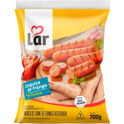 LINGUIÇA DE FRANGO FININHA RESFRIADA LAR 700G