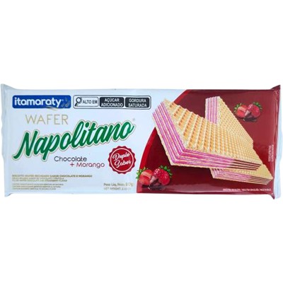 BISCOITO WAFER SABOR NAPOLITANO ITAMARATY 80G