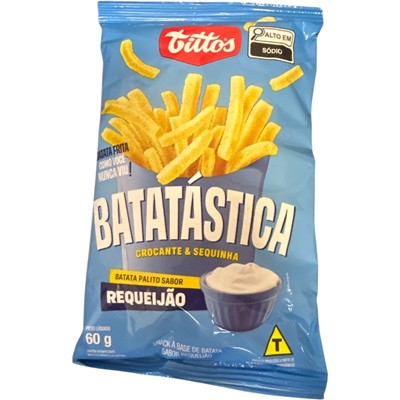 SALGADINHO BATATA SABOR REQUEIJÃO TITTOS 60G