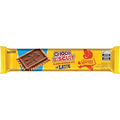 BISCOITO SABOR CHOCOLATE AO LEITE GAROTO 78G