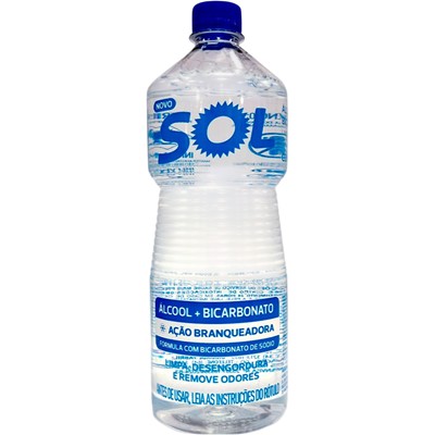 ÁLCOOL COM BICARBONATO AÇÃO BRANQUEADOR SOL 1L