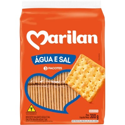 BISCOITO SABOR ÁGUA E SAL MARILAN 300G