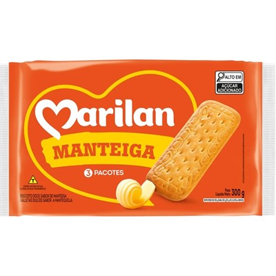BISCOITO SABOR MANTEIGA MARILAN 300G