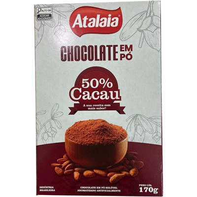 CHOCOLATE EM PÓ 50% CACAU ATALAIA 170G