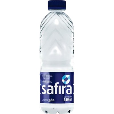 ÁGUA MINERAL NATURAL COM GÁS SAFIRA 510ML