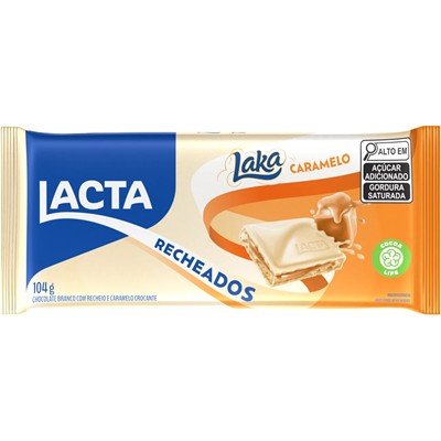 CHOCOLATE AO LEITE CARAMELO LAKA LACTA 104G