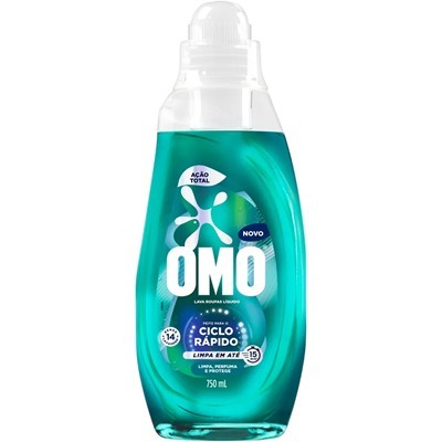 SABÃO LÍQUIDO CICLO RAPIDO AÇÃO RÁPIDA OMO 750ML