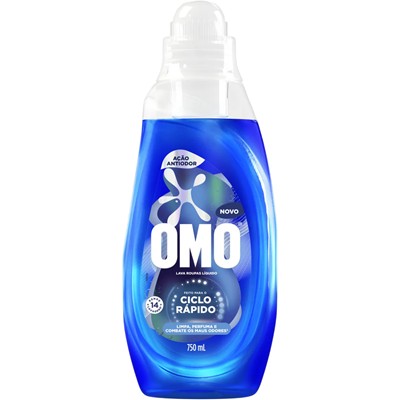 SABÃO LÍQUIDO CICLO RAPIDO AÇÃO ANTIODOR OMO 750ML