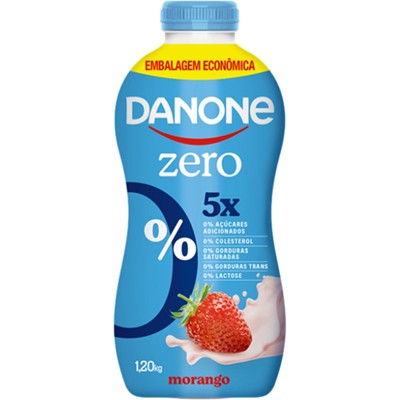 IOGURTE SABOR MORANGO ZERO LACTOSE DANONE 1,2KG