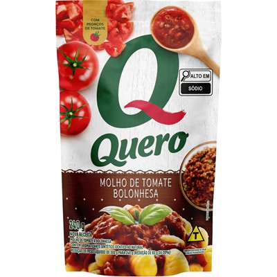 MOLHO DE TOMATE À BOLONHESA QUERO 240G