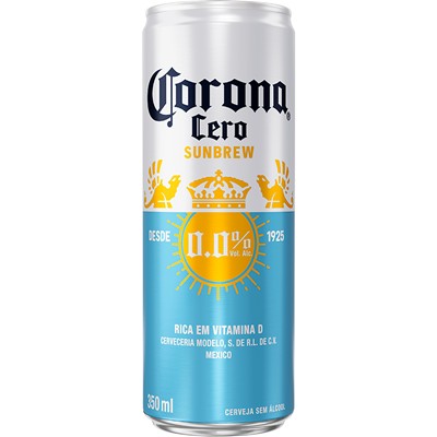 CERVEJA CERO SUNBREW ZERO ÁLCOOL CORONA 350ML