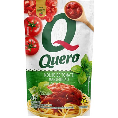 MOLHO DE TOMATE COM MANJERICÃO QUERO 240G