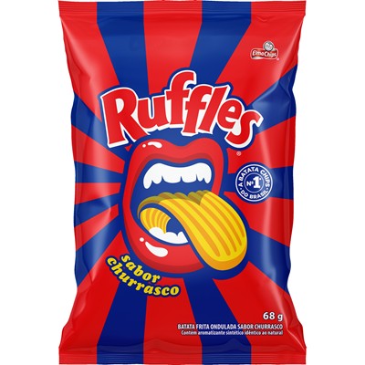 BATATA ONDULADA CHURRASCO RUFFLES ELMA CHIPS 68G