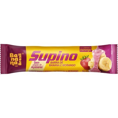 BARRA BANANA MORANGO COBERTURA MORANGO SUPINO 24G