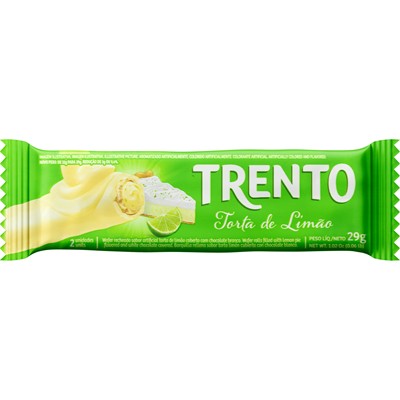BISCOITO WAFER SABOR TORTA DE LIMÃO TRENTO 29G
