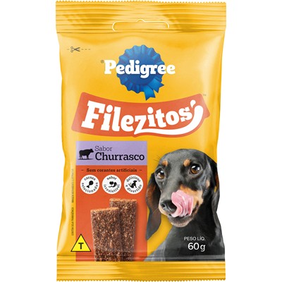 BIFINHO PARA CÃO ADULTO CHURRASCO PEDIGREE 60G