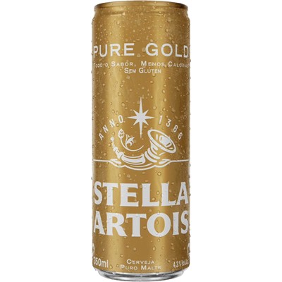 CERVEJA PURO MALTE PURE GOLD STELLA ARTOIS 350ML
