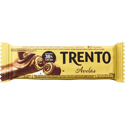 BISCOITO WAFER SABOR AVELÃ TRENTO 29G