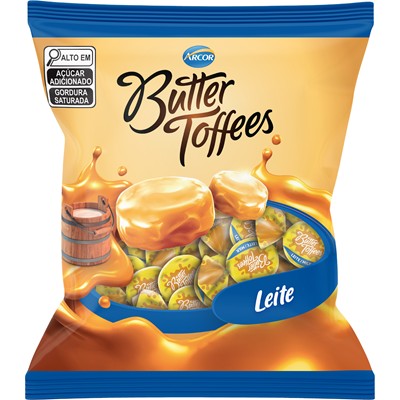 BALA CARAMELOS DE LEITE BUTTER TOFFEES 90G