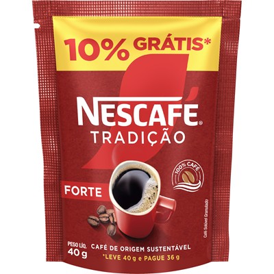 CAFÉ SOLÚVEL GRANULADO FORTE TRADIÇÃO NESCAFÉ 40G