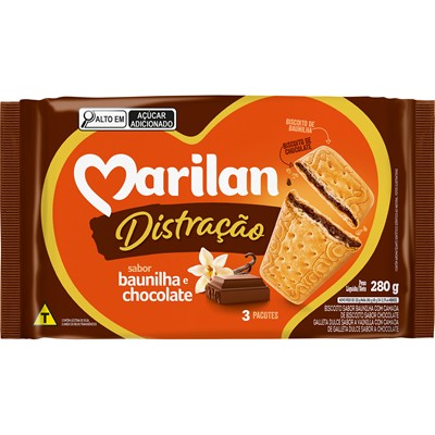 BISCOITO BAUNILHA E CHOCOLATE MARILAN 280G