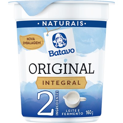 IOGURTE NATURAL INTEGRAL ORIGINAL BATAVO 160G