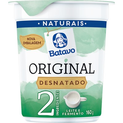 IOGURTE NATURAL DESNATADO ORIGINAL BATAVO 160G