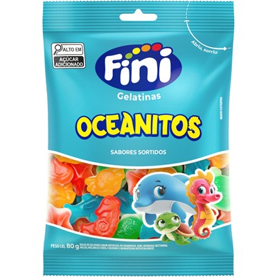 BALA DE GELATINA OCEANITOS SABORES FINI 80G