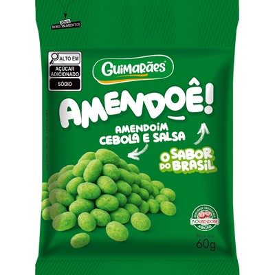 AMENDOIM SABOR CEBOLA SALSA GUIMARÃES 60G