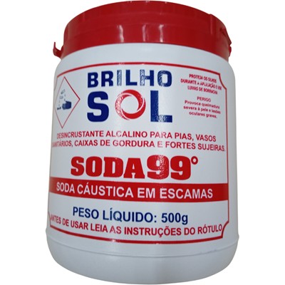 SODA CÁUSTICA EM ESCAMAS BRILHO SOL 500G
