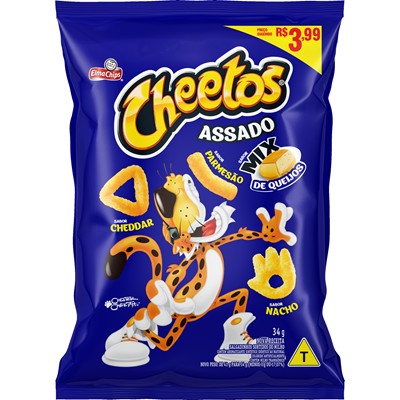 SALGADINHO MIX DE QUEIJOS CHEETOS ELMA CHIPS 34G