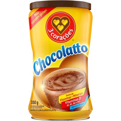 ACHOCOLATADO EM PÓ 3 CORAÇÕES 350G