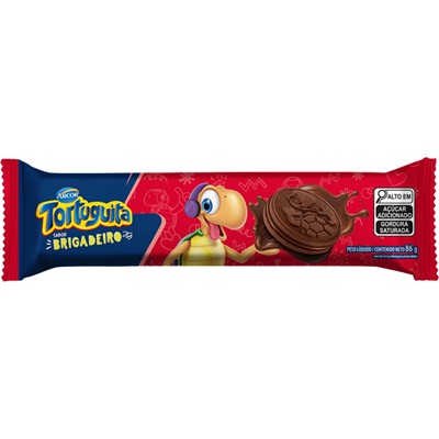 BISCOITO RECHEADO BRIGADEIRO TORTUGUITA ARCOR 86G