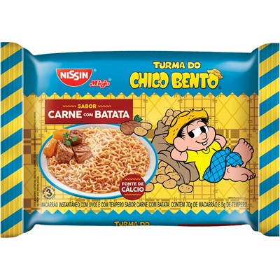 MACARRÃO SABOR CARNE BATATA CHICO BENTO NISSIN 75G
