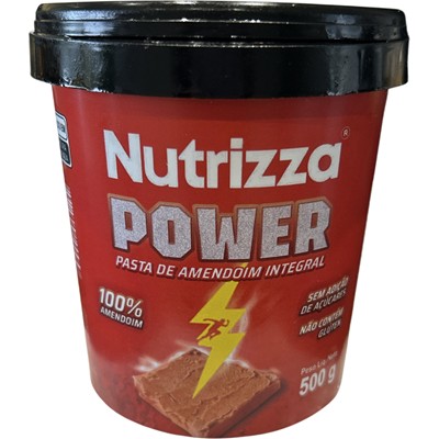PASTA DE AMENDOIM INTEGRAL POWER NUTRIZZA 500G