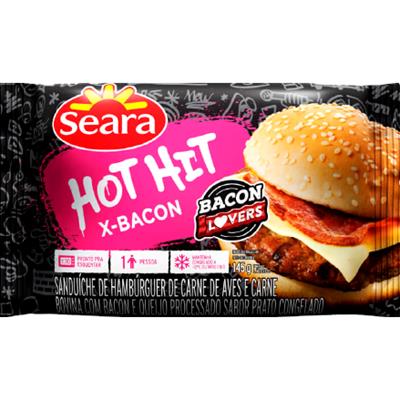 SANDUÍCHE HOT HIT SABOR X-BACON SEARA 145G